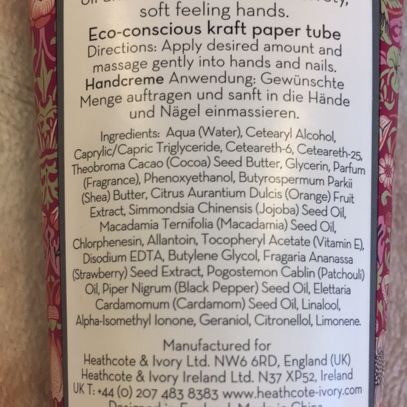 William Morris At Home Scented Patchouli & Red Berry Hand Cream 3.38oz NWT vegan - Picture 8 of 15